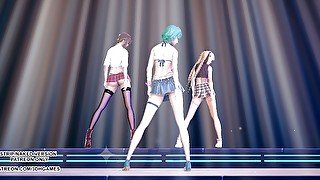 [mmd] conqueror doa Marie Rose Misaki Tamaki hot dance 4k 60fps