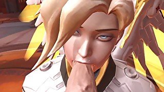 Mercy Blowjob  Overwatch Parody