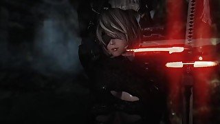 skyrim chaurus and 2B porn