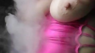 Sexy Topless Vape Babe