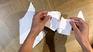 Asmr tearing paper