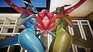 Fuck Sexy Red Dragon 2 FUTANARI Dragons Monster Cock Yiffalicious