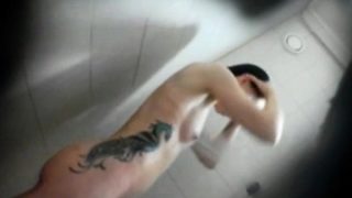 my spy cam caught Adrianna showering in our bathroom