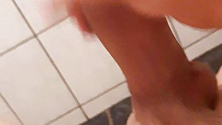 Cumming yummy in the bathroom after masturbating yummy