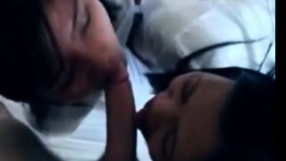 Asian medical students double blowjob