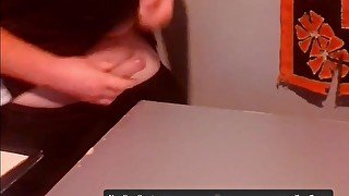 Young guy doing quick and hard Cumshot by himself