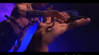 Porn on stage hard fetish action with sexy strippers