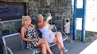 MyDirtyHobby - Tatjana-Young Her Friend Have Their Holes Drilled In Public By 3 Studs