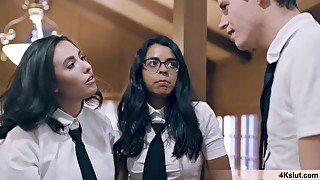 Latina Geek Schoolgirl Never Had A Cock In Her Mouth