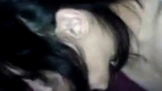 Good asian girl sucking cum out