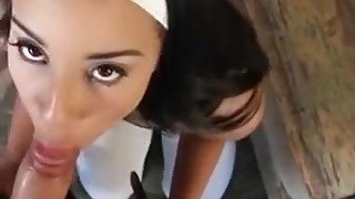 Pretty Black Ex Girlfriend On Her Knees Sucking Dick Pov