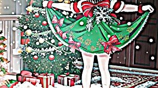 Green Dress As a Christmas Tree Sexy Ladyboy Dress Hot Bubble Butt Big Ass Fit Slim Femboy Shemale