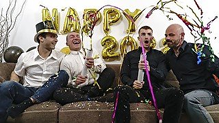 NYE stepdad orgy with Gabriel Clark and William Moore