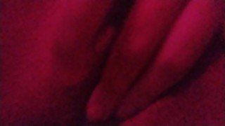 Touching my clit under the red light