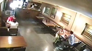 Big closed bar is a fuck platform watched by security cam!