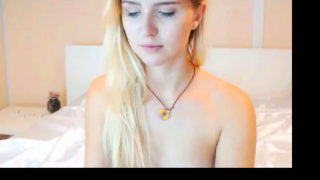 sexy blonde teen getting naked on webcam -small tits