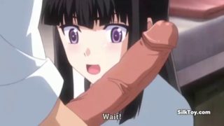 Shy anime teen blowjob and hardsex fuck