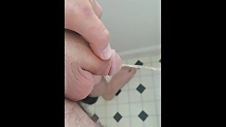 Trying To Get Hard While Peeing POV