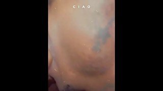 Juicy swollen nipples sucked like Oxtail