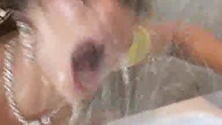 Busty Lesbians Shower Room Action