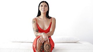 Tattooed big-bottomed teenage hoe Nova screwed from behind