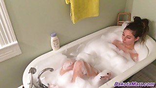 Kristina's Bath -- voyuer bathtime soapy wet fetish