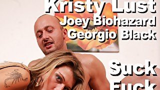 Kristy Lust & Joey Biohazard & Georgio Black suck fuck anal bisexual facial