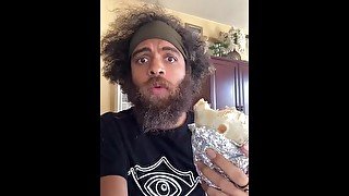 Plant Based Carne Asada Burrito from Mas Veggie with Rock Mercury Via Door Dash