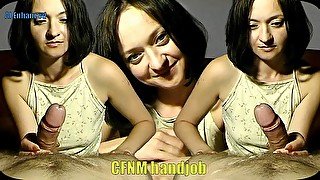 Femdom CFNM handjob ruined orgasm