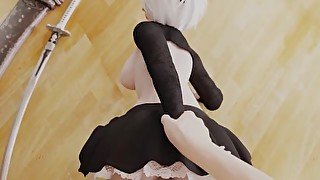 YorHA 2b Anal Skirt Nier Automata