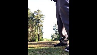 Public dick flashing at golf course