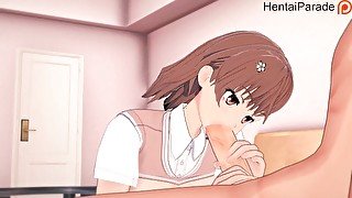 Misaka Mikoto Gently Fucked Railgun Hentai Uncensored