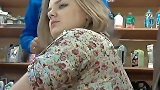 Amateur Blowjob In A Shop