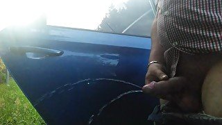 Писает на обочине / Pissing on the side of the road