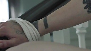 TOUGHLOVEX Sexy spinner Kaitlyn Katsaros gets tied up and fucked hard