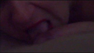 Mature wife licking and kissing my dick on POV video