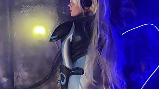 Horny Nova from Starcraft Sucks Cock and Swallows Cum