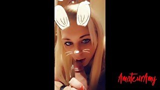 SNAPCHAT BUNNY Gives Blowjob for Cum xxx