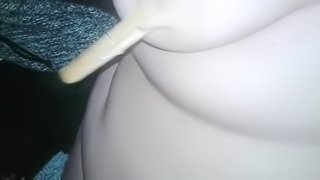 BBW self nipple torture