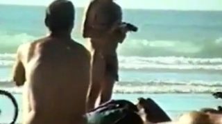 Str8 big dick on beach