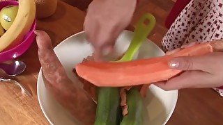 GirlsOutWest - Amateur orgasm with a cucumber