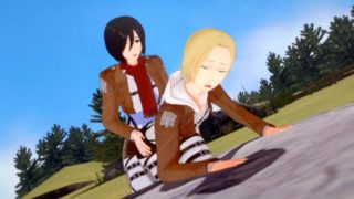 【MIKASA ACKERMAN】【FUTANARI 3D】【ANNIE LEONHART】【SHINGEKI NO KYOJIN】