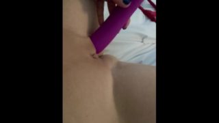 Masturbating with vibrator