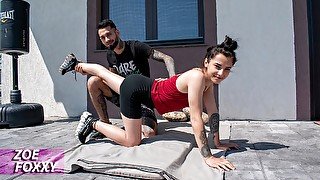 Zoe Foxxy - Fucking Is Exercise - Yoga Session Interrupted By His Big Hard Dick - Hardcore Outdoor Yoga Sex