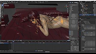 How I make porn animation Wednesday in Blender 3d