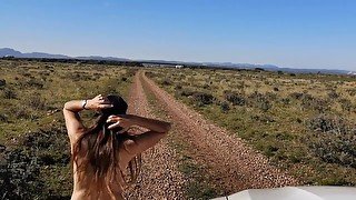 Naked strolling on Open Road