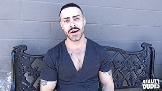 Horny gay dude needs to suck a cock before he gets his ass fucked