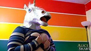 Boobies JOI In A Unicorn Mask