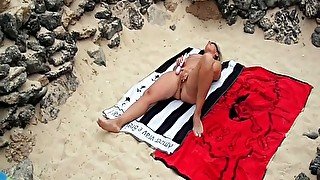 masturbate and fucking at the public beach