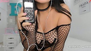 ASMR hot latina giving the hottest jerk off instructions JOI , asking you to worship her big butt